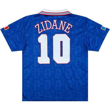 Retro Jersey Zidane #10 France Home Euro Cup 1996