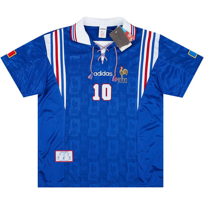 Retro Jersey Zidane #10 France Home Euro Cup 1996