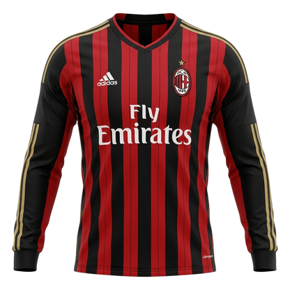 AC Milan Home Retro Soccer Jersey Long Sleeve 2013/14